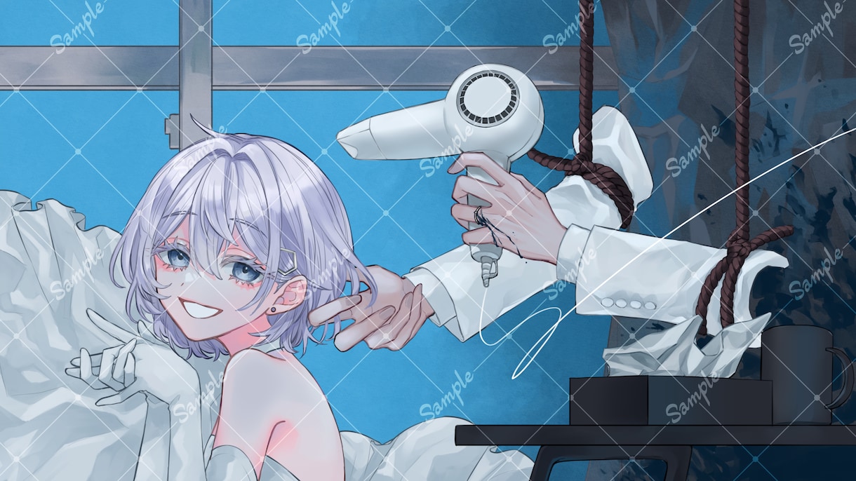 動画用サムネイルやヘッダーイラストを制作いたします 配信や歌ってみた、SNSヘッダーなどにも イメージ3