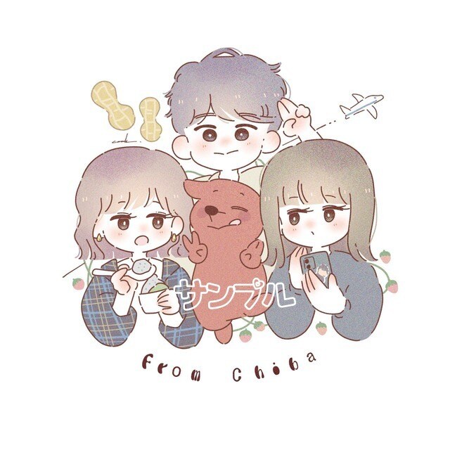 ゆるくて優しい似顔絵イラストをお描きします ゆるかわなイラストはお任せ下さい！プレゼントにもオススメ♪ イメージ5