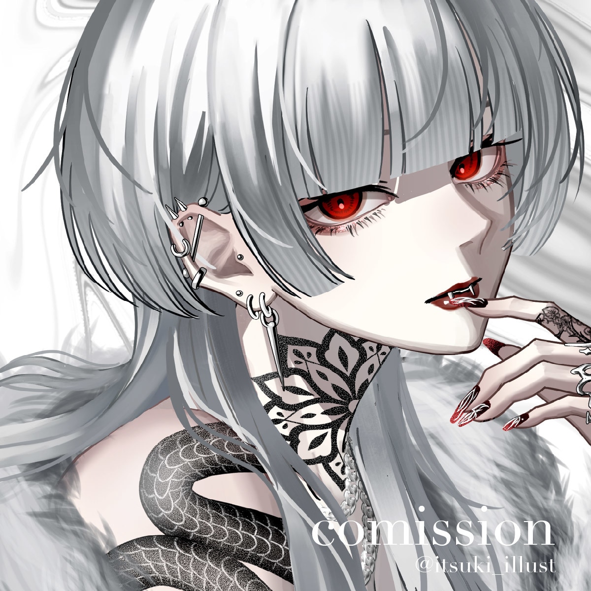 ダウナー・サブカル系のアイコンイラストを制作します 影のある魅力的なキャラクターをお届けいたします イメージ2