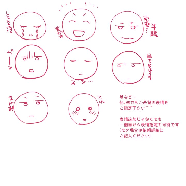 漫画キャラ風のアイコン描きます 個人　商用利用　表情差分もOK イメージ3