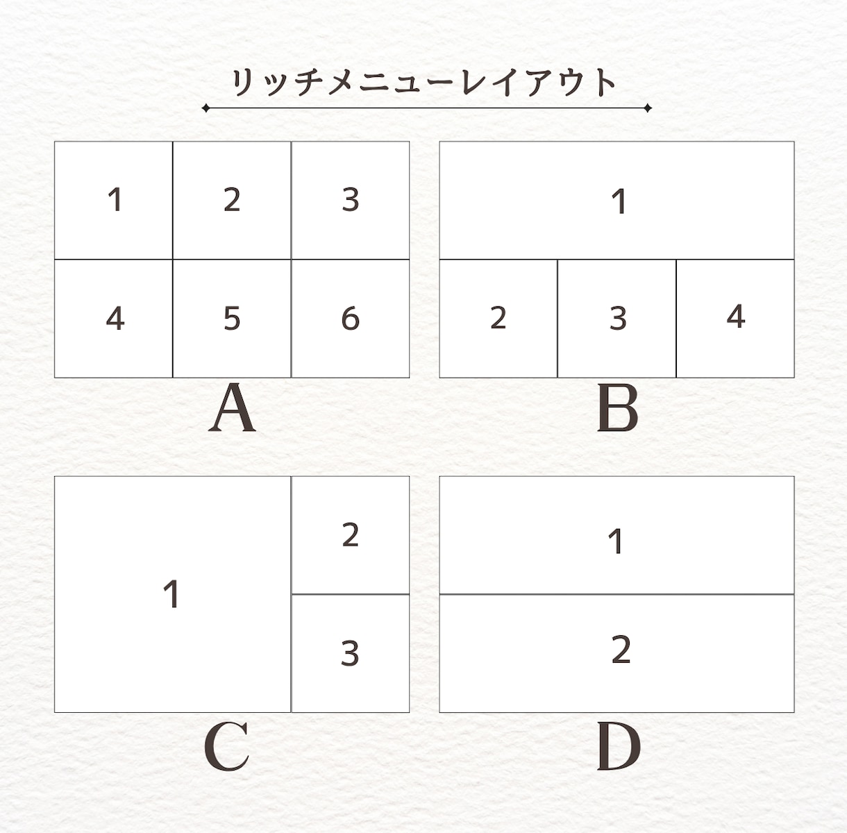イメージに合わせたリッチメニュー制作いたします 今だけ！期間限定価格で制作いたします（3月末日まで） イメージ2