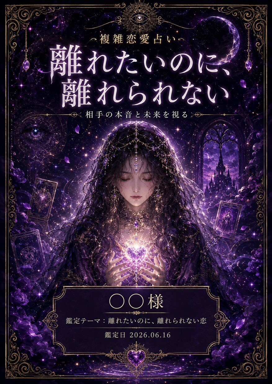 複雑恋愛占い｜別れるべきか相手の本音と未来を視ます 不倫・W不倫・既婚者｜離れられない理由と今後をを霊視タロット イメージ9