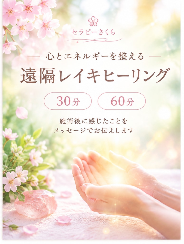 遠隔レイキヒーリング30分を行います レイキにさくらんぼヒーリングを組み合わせます。 イメージ2