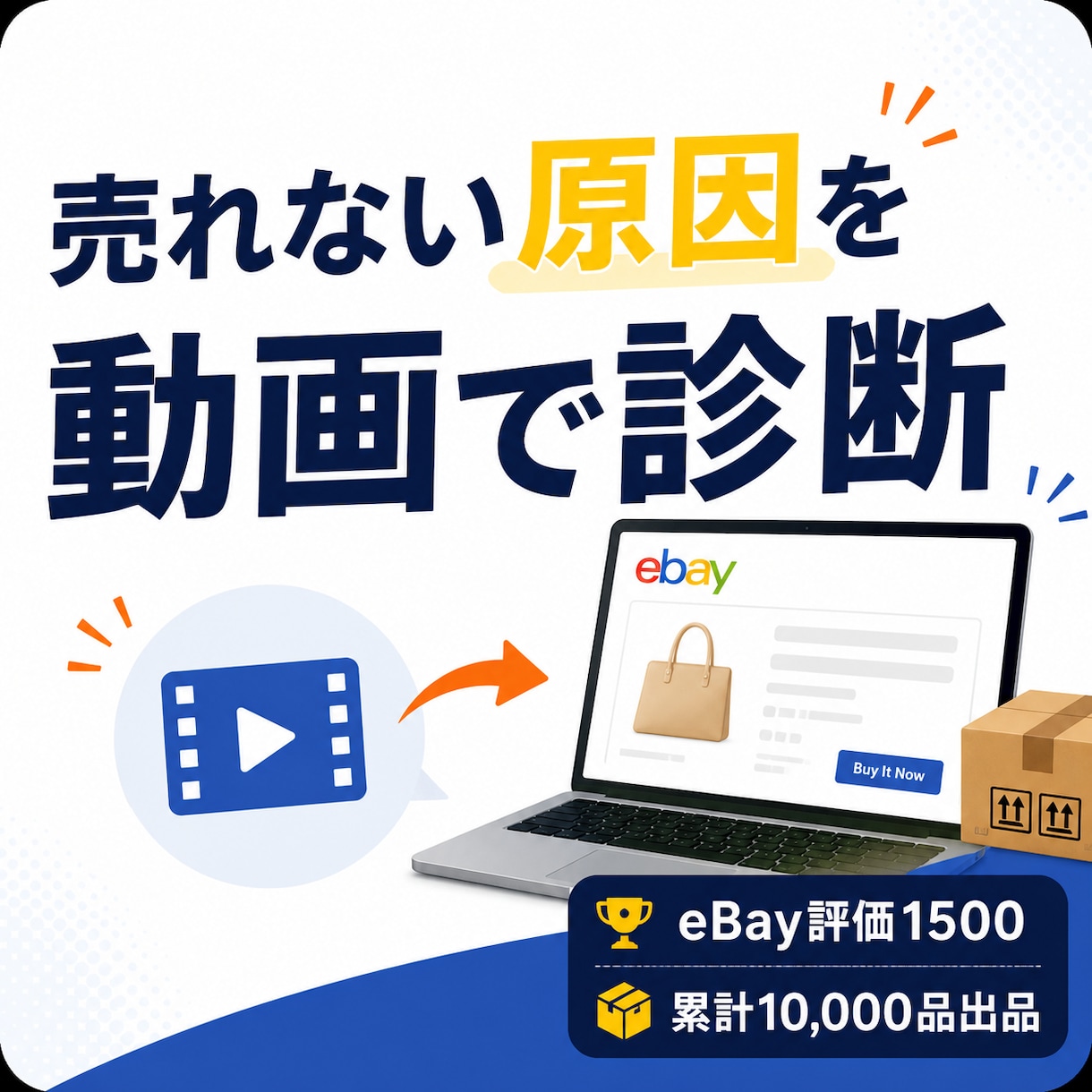 eBay・Etsyで売れない原因を動画で診断します なぜ売れないのか、動画でピンポイントに診断します イメージ1