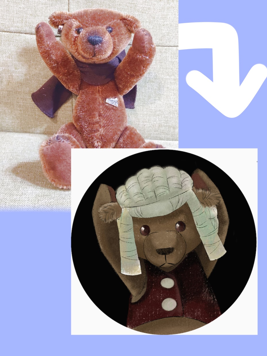 ぬいぐるみの似顔絵SNSアイコン描きます 写真を元にぬいぐるみのアイコンを描きます。無料修正無制限です イメージ1