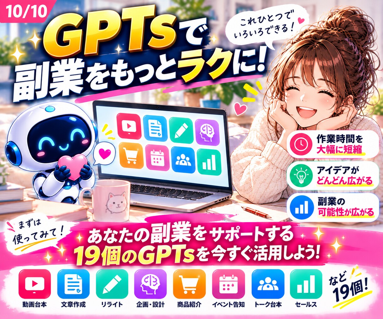 副業マスターGPTs19個セット販売します プロ動画編集者監修！完全おまかせで台本作成！便利ツールも！ イメージ10