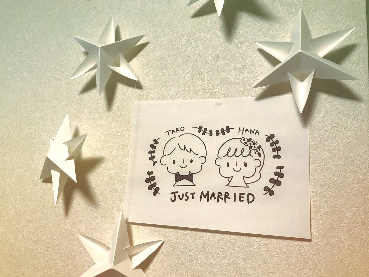 結婚式ツール用イラスト制作します ウエルカムボードなど！2人の大切な日を可愛いイラストで演出！ イメージ3
