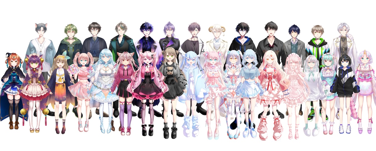 最安4万円！Vtuber用Live2D作成します パーツ分けイラストのみのご依頼大歓迎！男性キャラも多数！ イメージ1