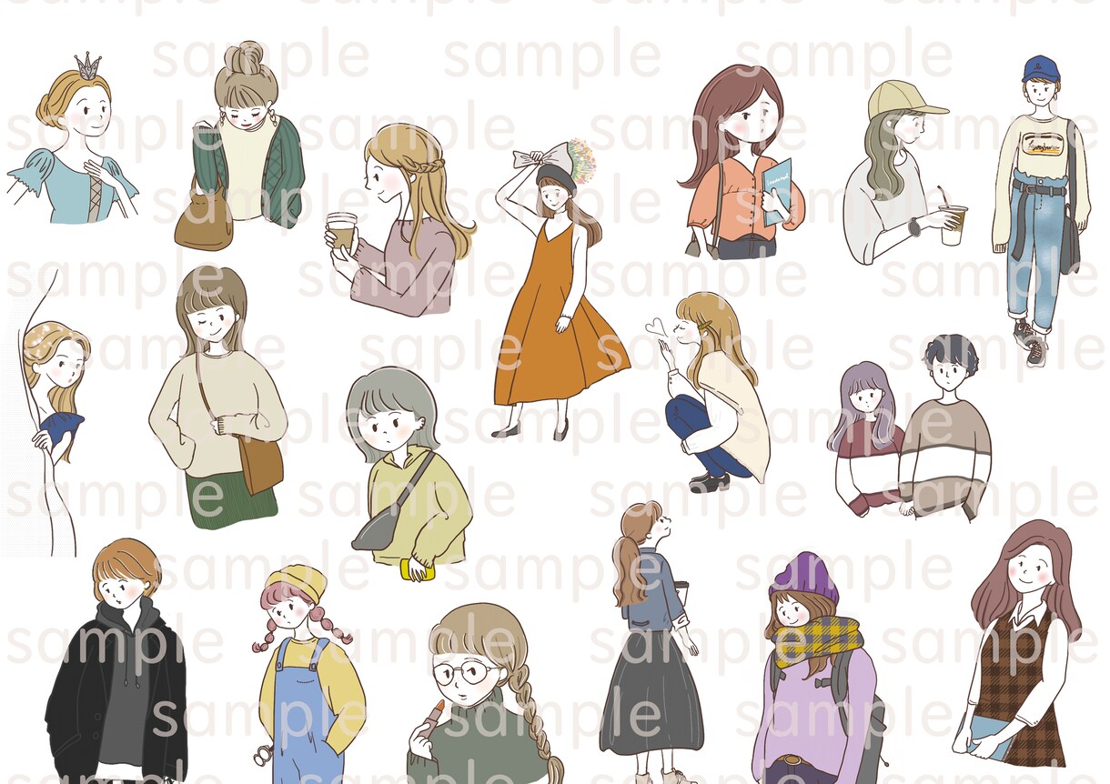 ゆるっと可愛いイラストを作成します SNSアイコン、吹き出しイラストなど イメージ7