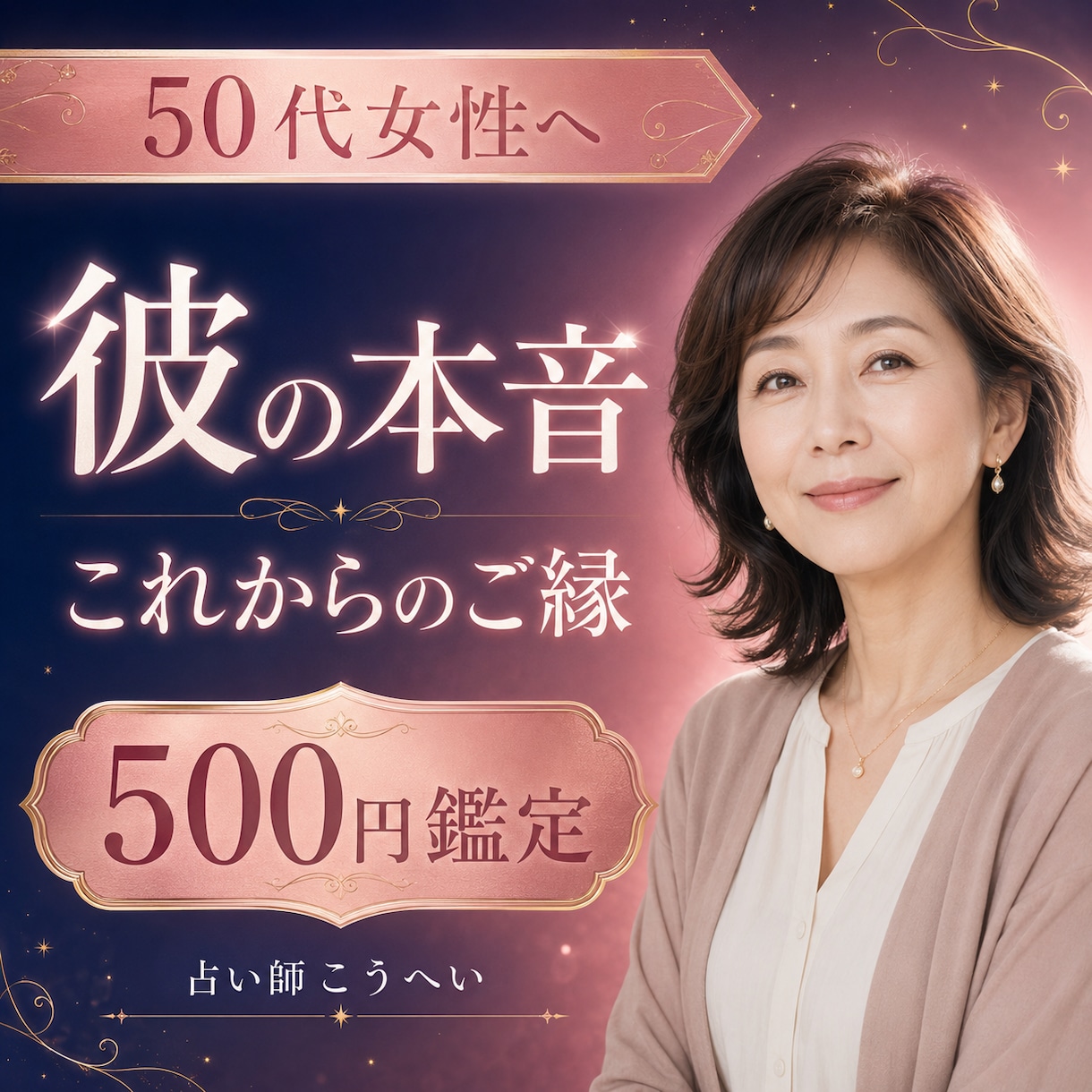 50代女性の恋愛相談承ります 彼の本音とこれからのご縁を丁寧に鑑定します イメージ1