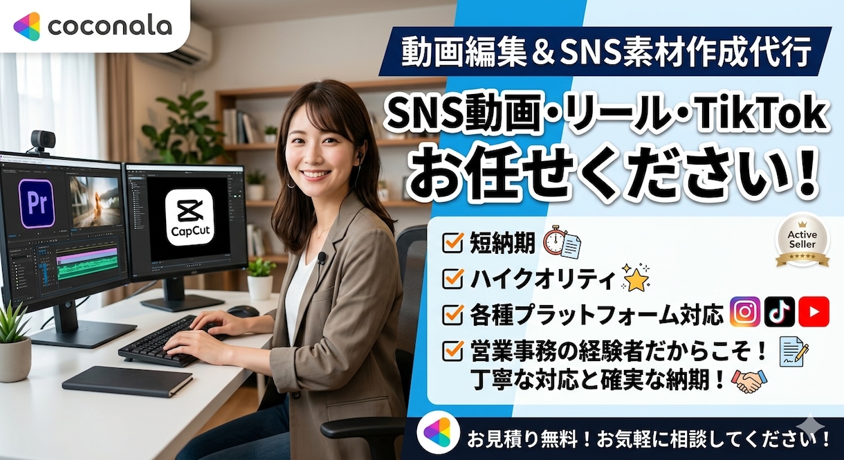 リールやTikTokの動画編集を代行します 旅行Vlogからビジネス動画までテンポ良く編集 イメージ1