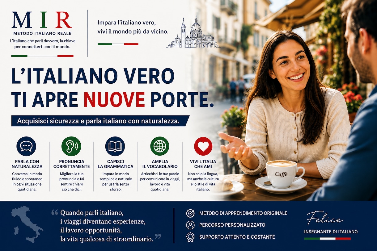 話せるイタリア語を教えます MIRメソッドで本物のイタリア語を身につけよう初心者大歓迎 イメージ5