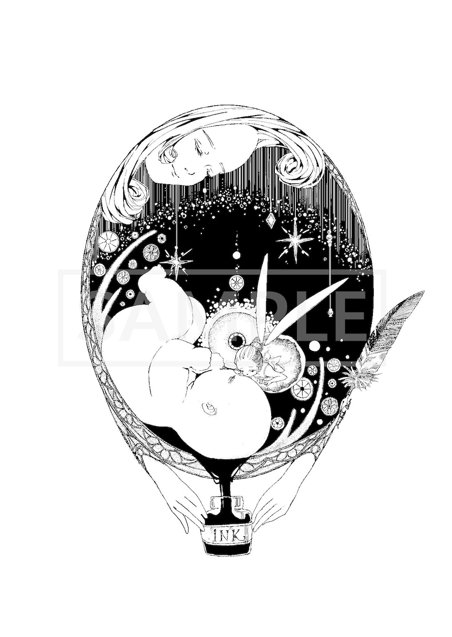 挿絵など！幻想的なモノクロイラスト描きます 幻想的で夢のようなイラストを描きます イメージ2