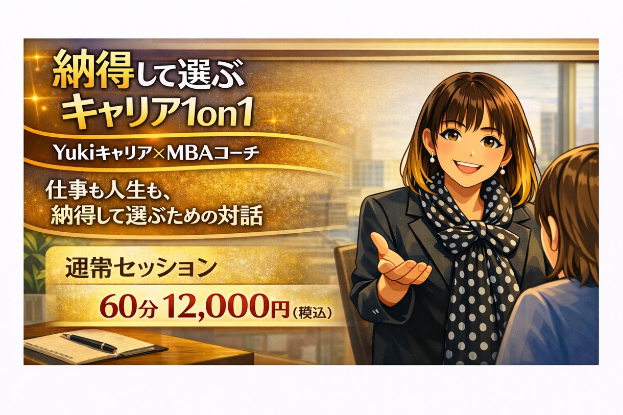 納得して選ぶキャリア1on1を行います 仕事も人生も、納得して選ぶための対話をしましょう イメージ1