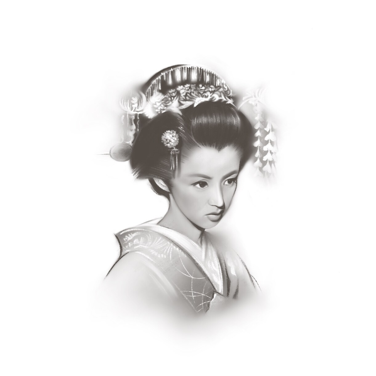 昭和のプロマイド風の似顔絵を描きます リアルなのに手描きのあたたかさ イメージ2