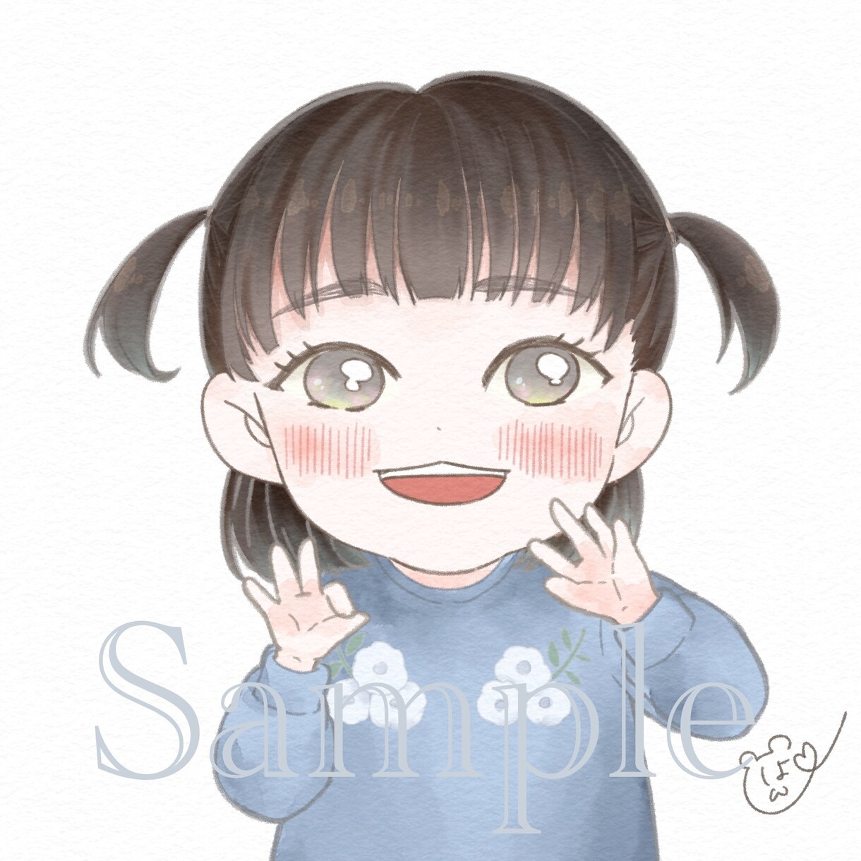 似顔絵アイコン作成します ふわっとしたテイストの似顔絵です！ イメージ5