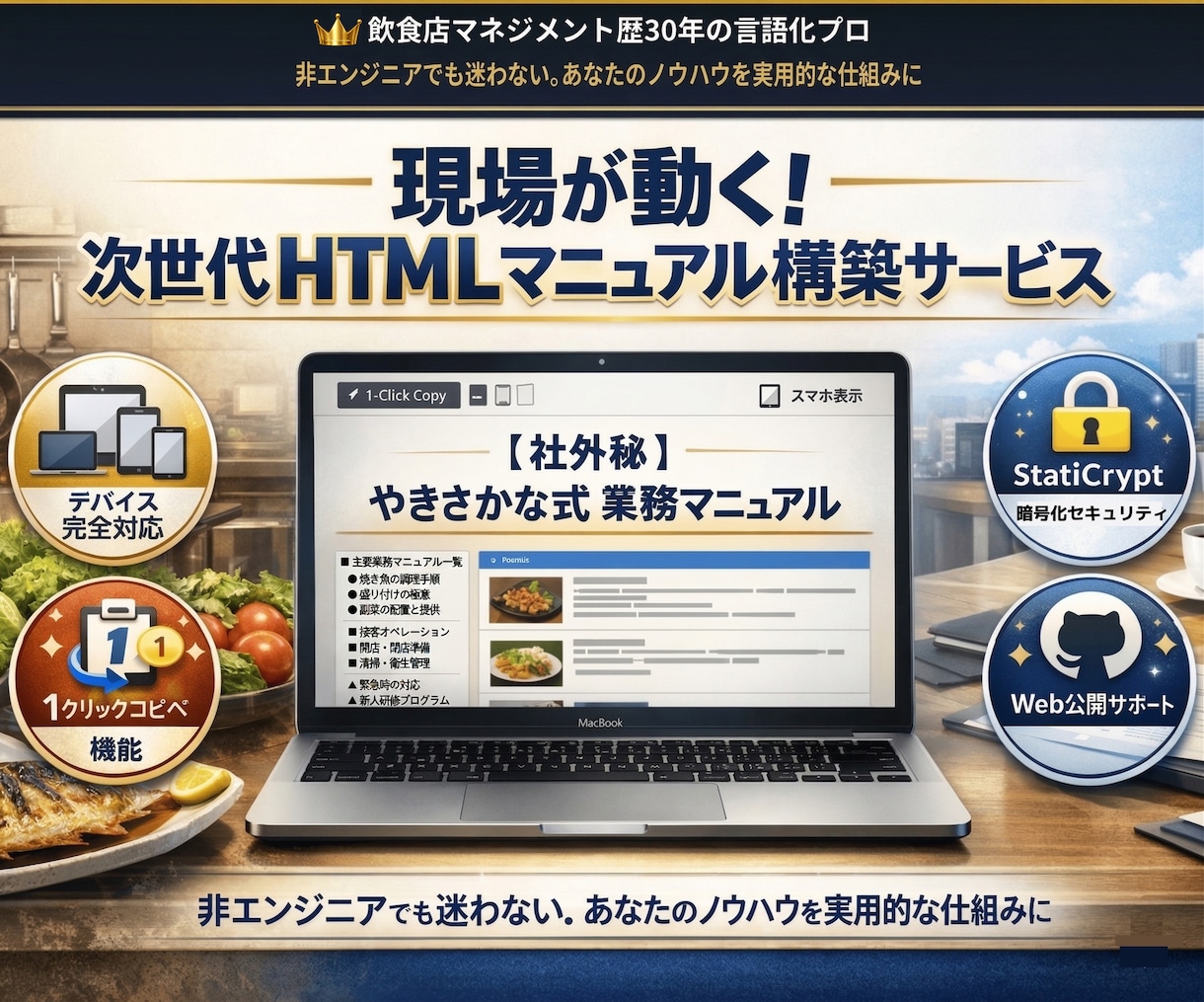 あなたのノウハウをHTML解説書に仕上げます PDFはもう古い！PCで開きながらコピペ可能なWebツール イメージ1