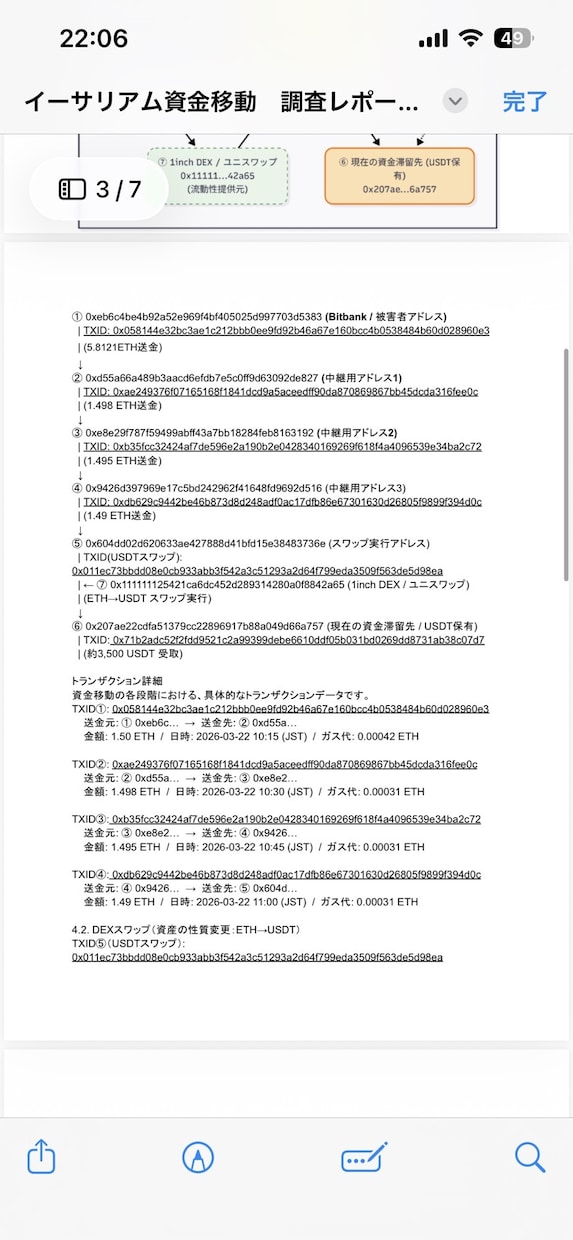 仮想通貨詐欺・誤送金TXID調査レポート作成します 二次被害に遭う前に！低価格・正直な調査で被害状況を可視化 イメージ6