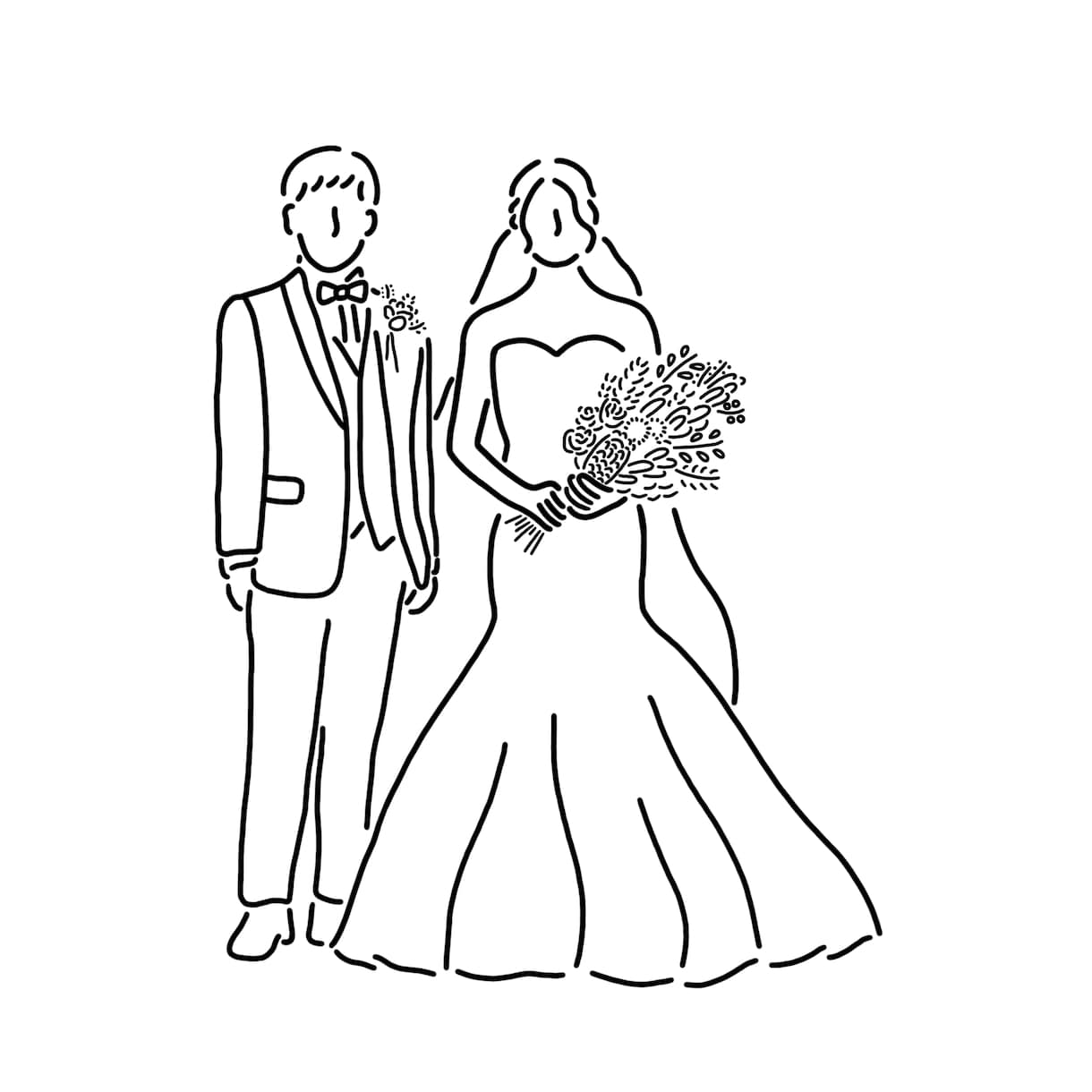 結婚式に使えるイラスト描きます オリジナルのペーパーアイテムを作ってみませんか？ イメージ1