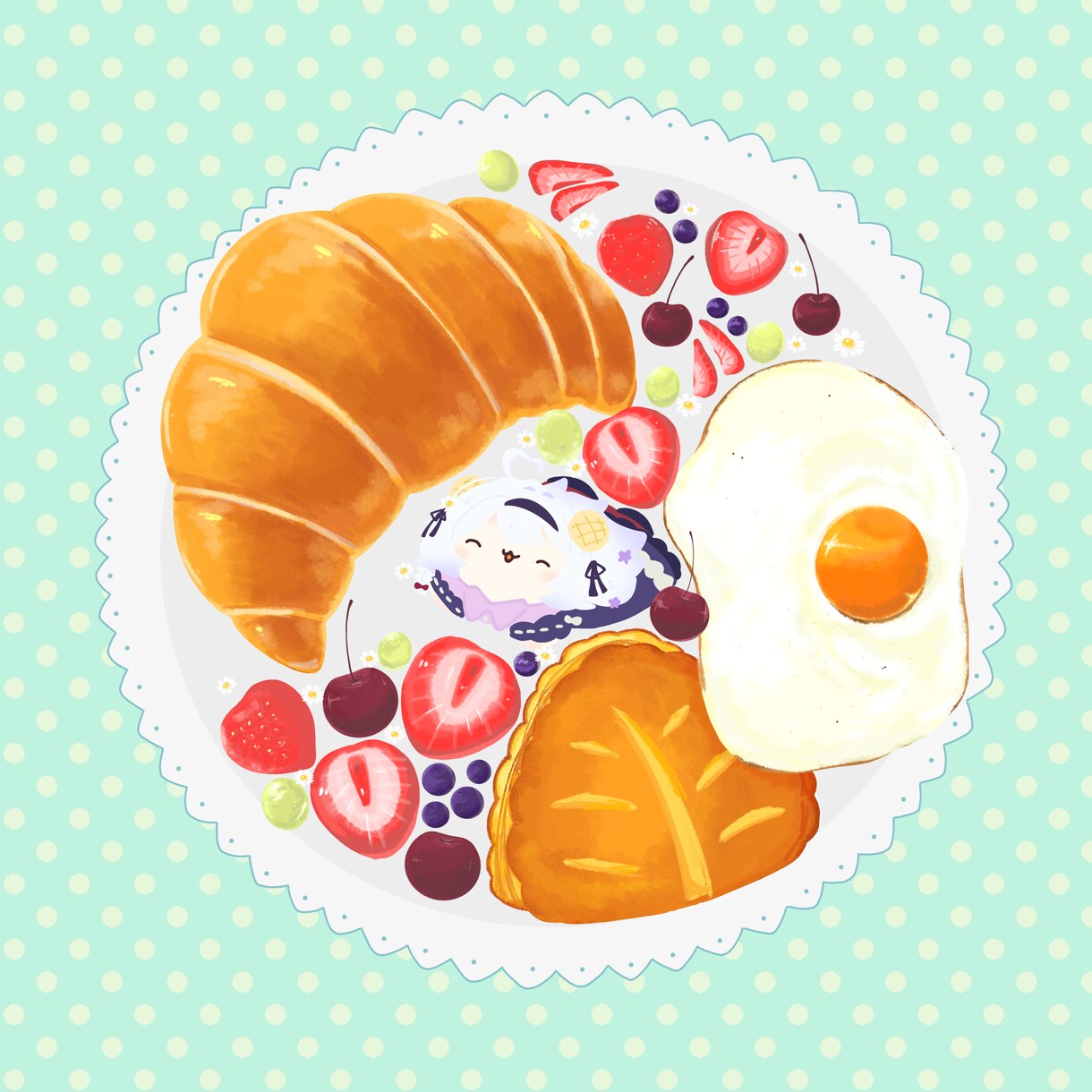 美味しそうなポップな食べ物のイラストを描きます アイコンだけではなく３Dテクスチャなど様々な用途に使えます イメージ4