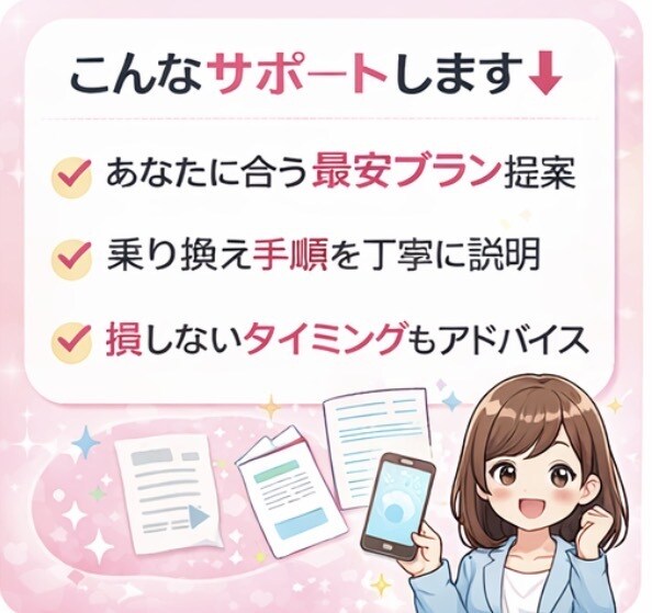 スマホの乗り換え・料金見直し相談のります スマホの料金や乗り換えでお悩みありませんか？ イメージ2