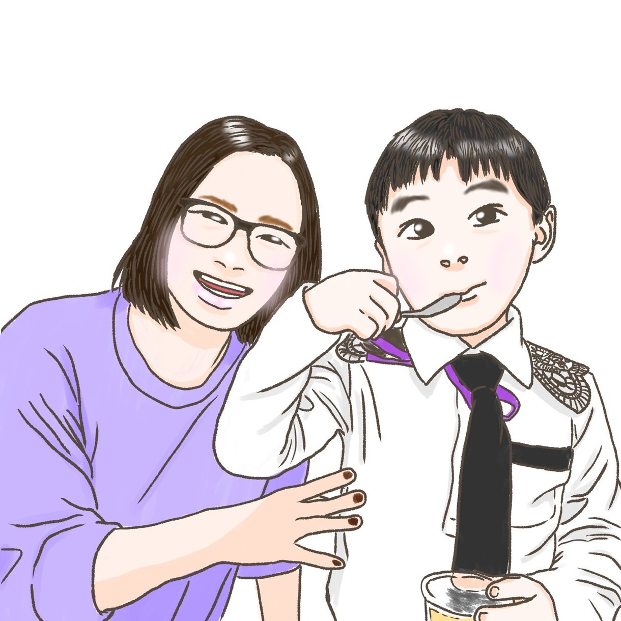 最短即日！SNS、プレゼントなどのイラスト描きます 思い出の一枚をイラストに★可愛い似顔絵イラストを描きます！ イメージ6