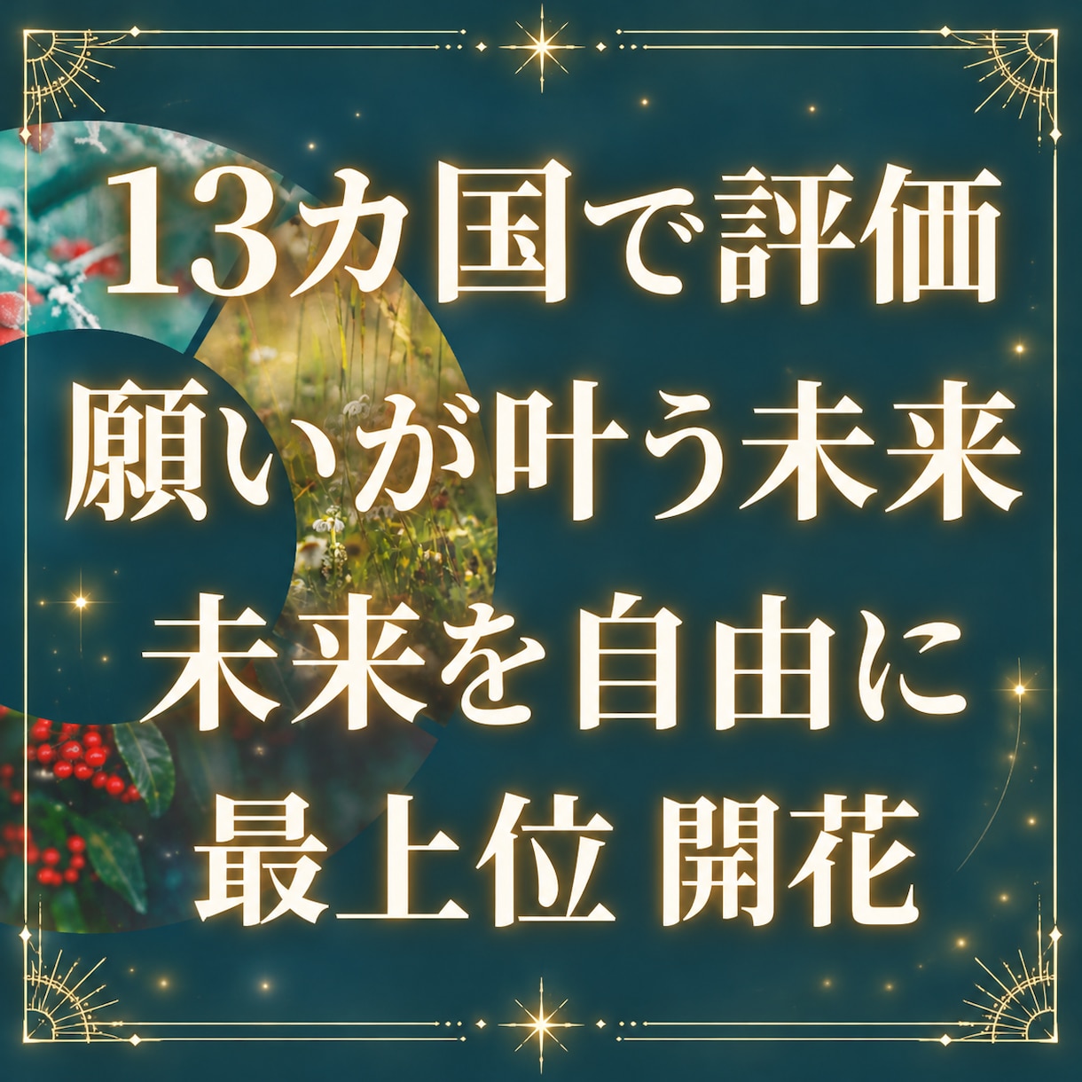 10月 叶う未来を更に受け取る最上位開花を選べます 願望成就と好きな未来を受け取れる 世界13カ国で評価 イメージ1