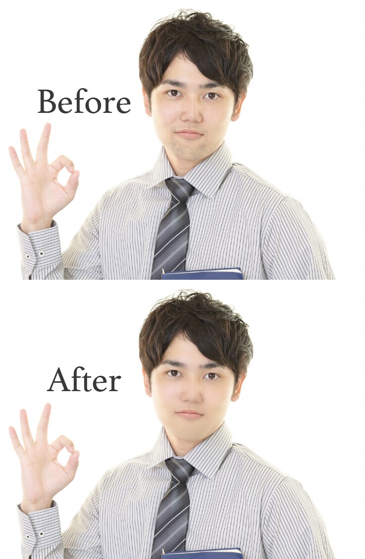 人物画像のレタッチ（顔、肌など）お受けします 明るさ調整、肌のレタッチなど気になるところご相談ください♪ イメージ3