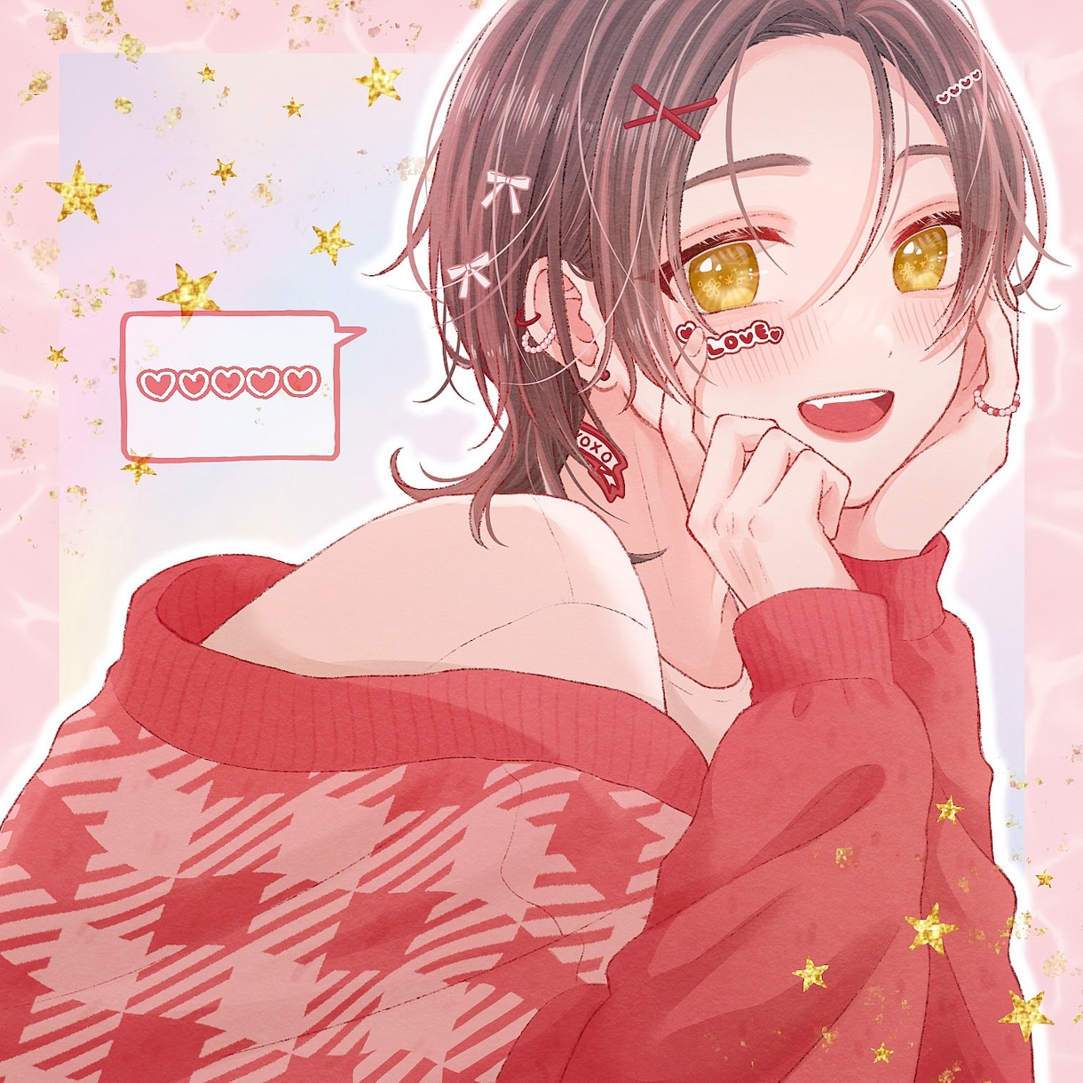 きらきら多幸感溢れるイラストをお届けします 全身でもお顔のアップでも◎可愛く仕上げます！ イメージ4