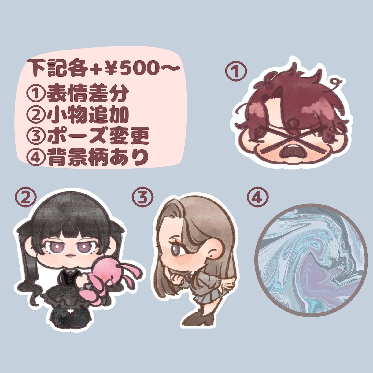 最短即日お渡し◎SDアイコン作ります ☆グッズ作成用のイラストもおまかせください！ イメージ4