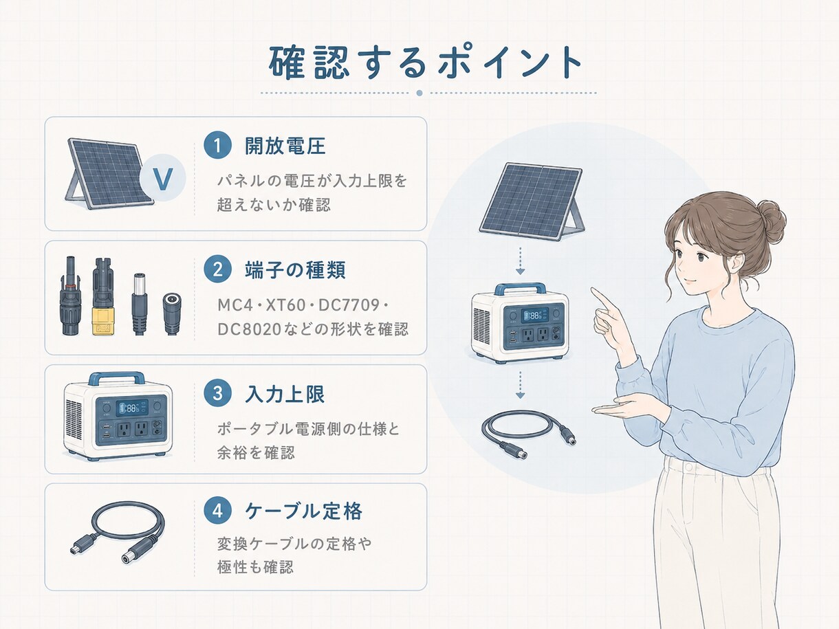 ポータブル電源とソーラーパネルの接続を診断します 8年間90台以上の実機経験で接続診断 イメージ3
