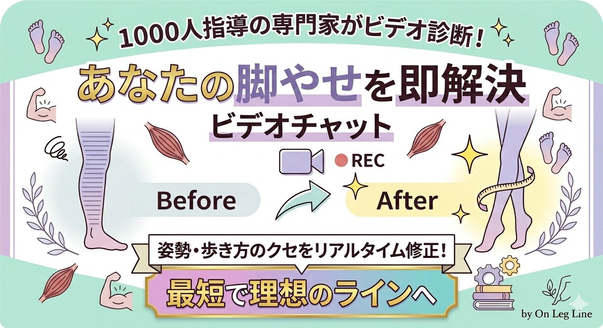 専門家がビデオ診断！あなたの脚やせを即解決します 姿勢・歩き方のクセをリアルタイム修正！最短で理想のラインへ イメージ1
