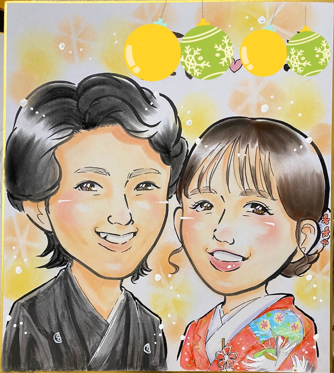 色紙版！似顔絵お描きします ⭐︎動きのある似顔絵をお届け