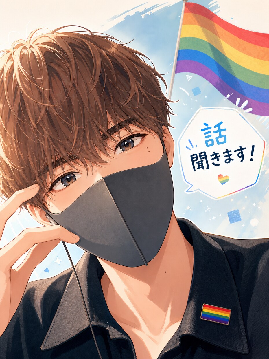 悩み LGBT 恋愛 愚痴 相談　なんで話聞きます なんでも話し聞きたいですいっぱい話してください イメージ1