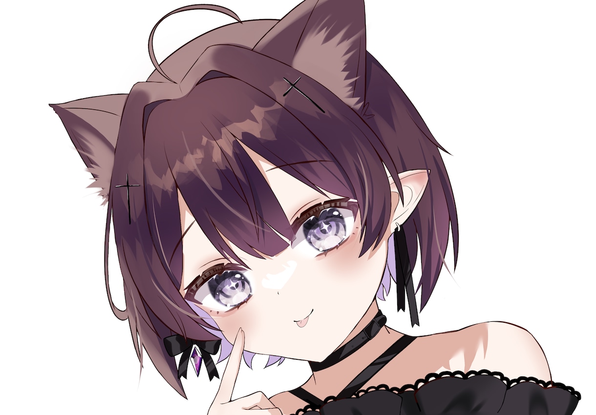 可愛い女の子を描きます キラキラした目を描くのが得意です！ イメージ1