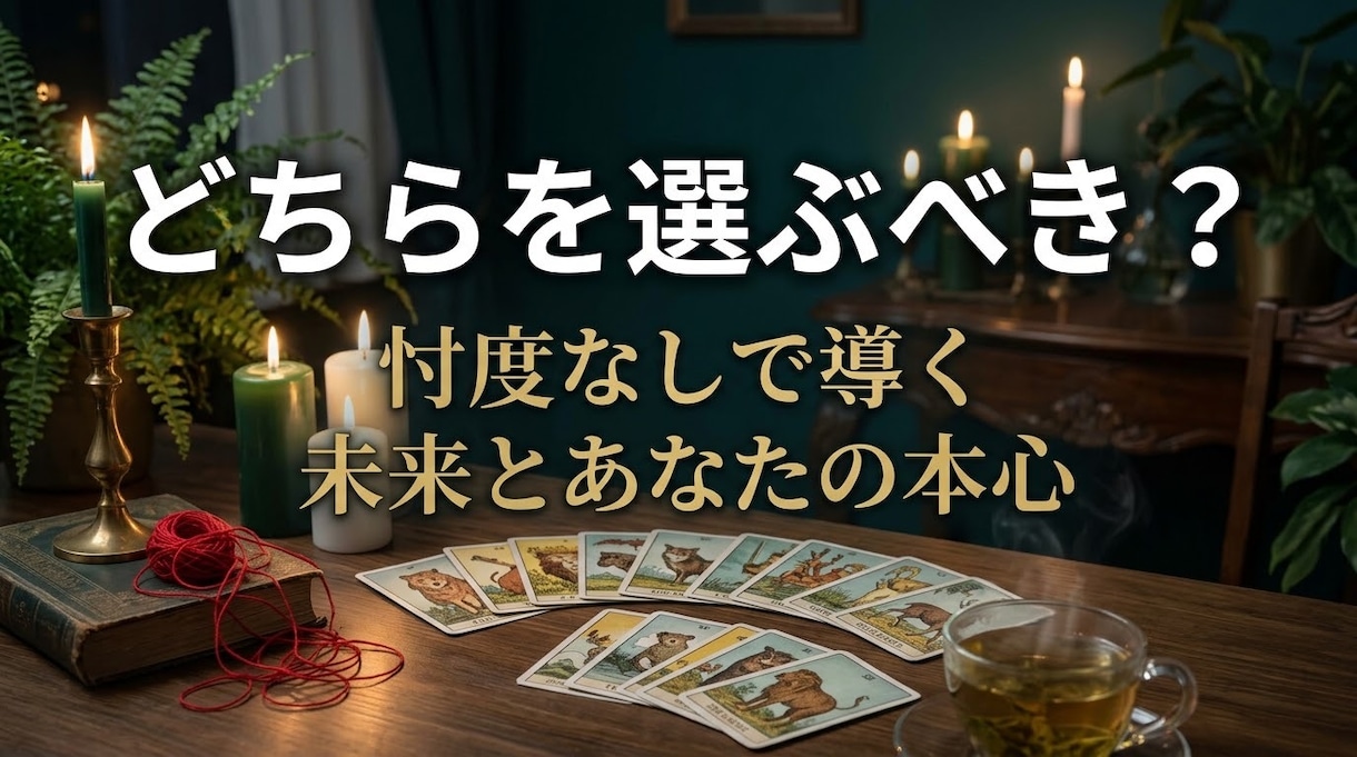 どちらを選ぶべき？｜忖度なしで未来と本心を占います 人生の選択に。迷いを解き、あなたの本心と後悔しない決断へ イメージ1