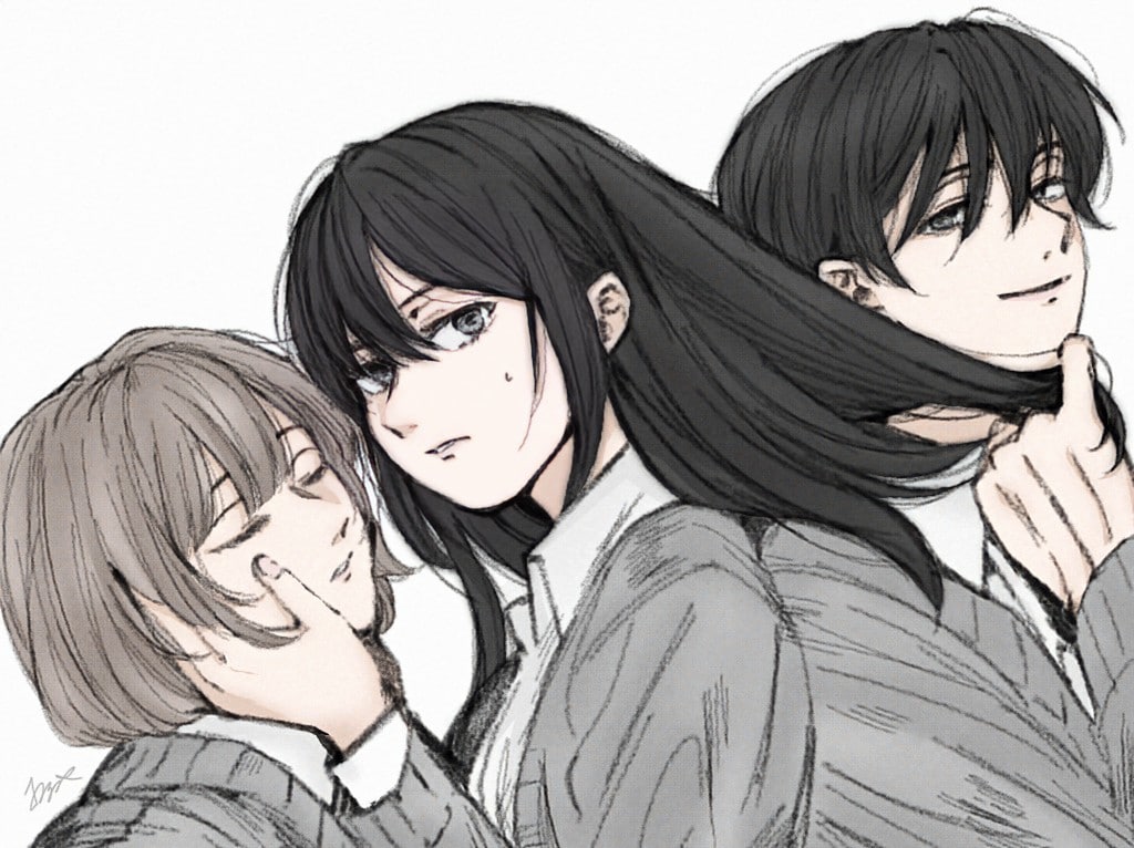 関係性が伝わるイラストを制作いたします 切なさや執着まで表情と空気感で描写します イメージ2