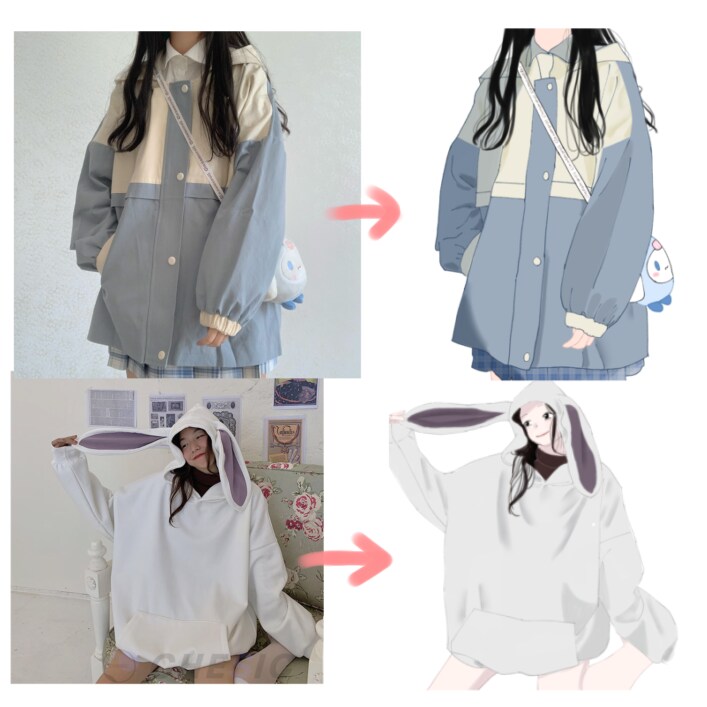 商業利用可◎写真をイラストにします 低価格！！背景は単色指定or透過！服、グッズの写真など！！ イメージ1