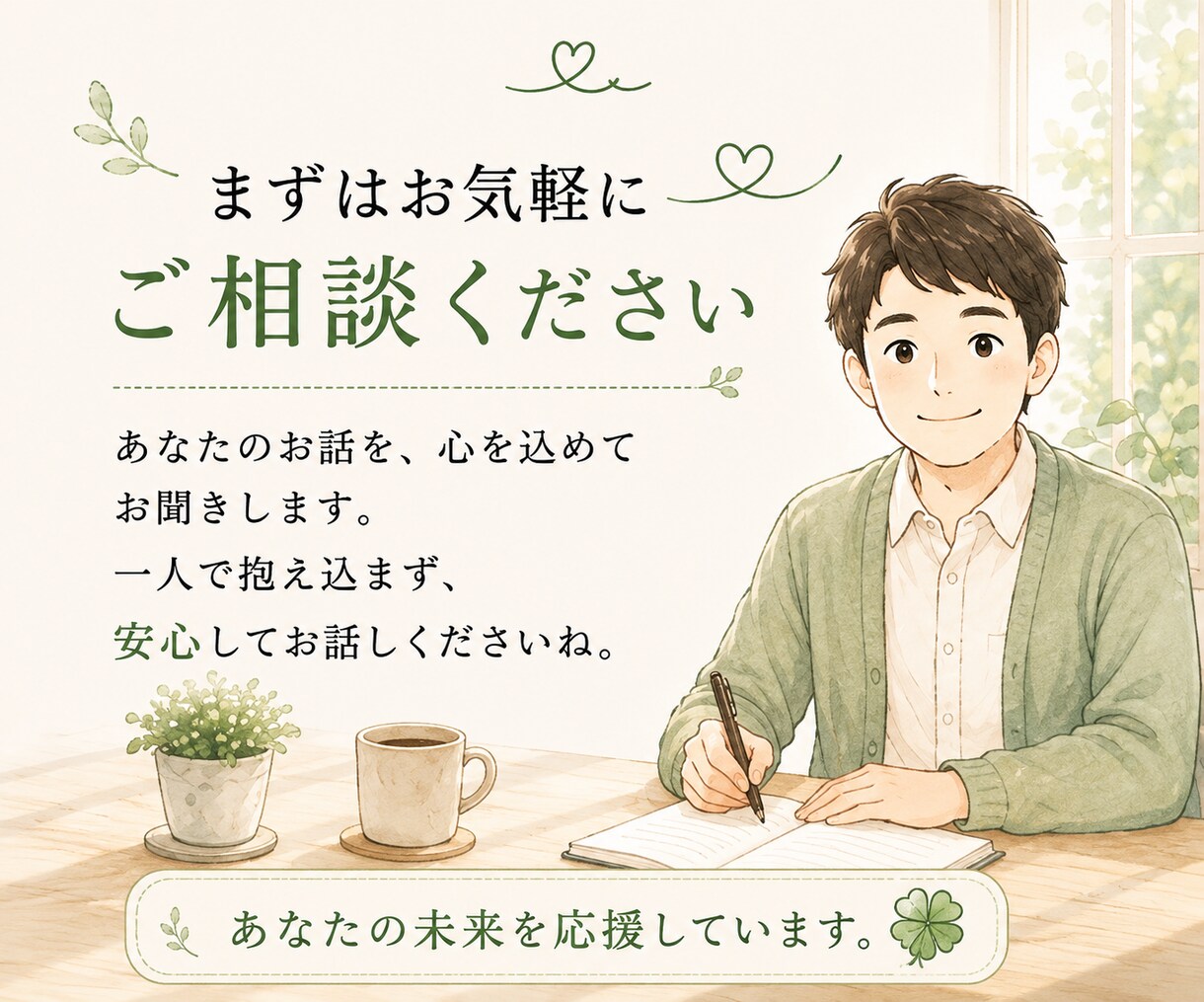 元教員が教員を目指すあなたのお話をお聞きしますます 教育実習や進路の不安、一人で抱え込まないでください。 イメージ9