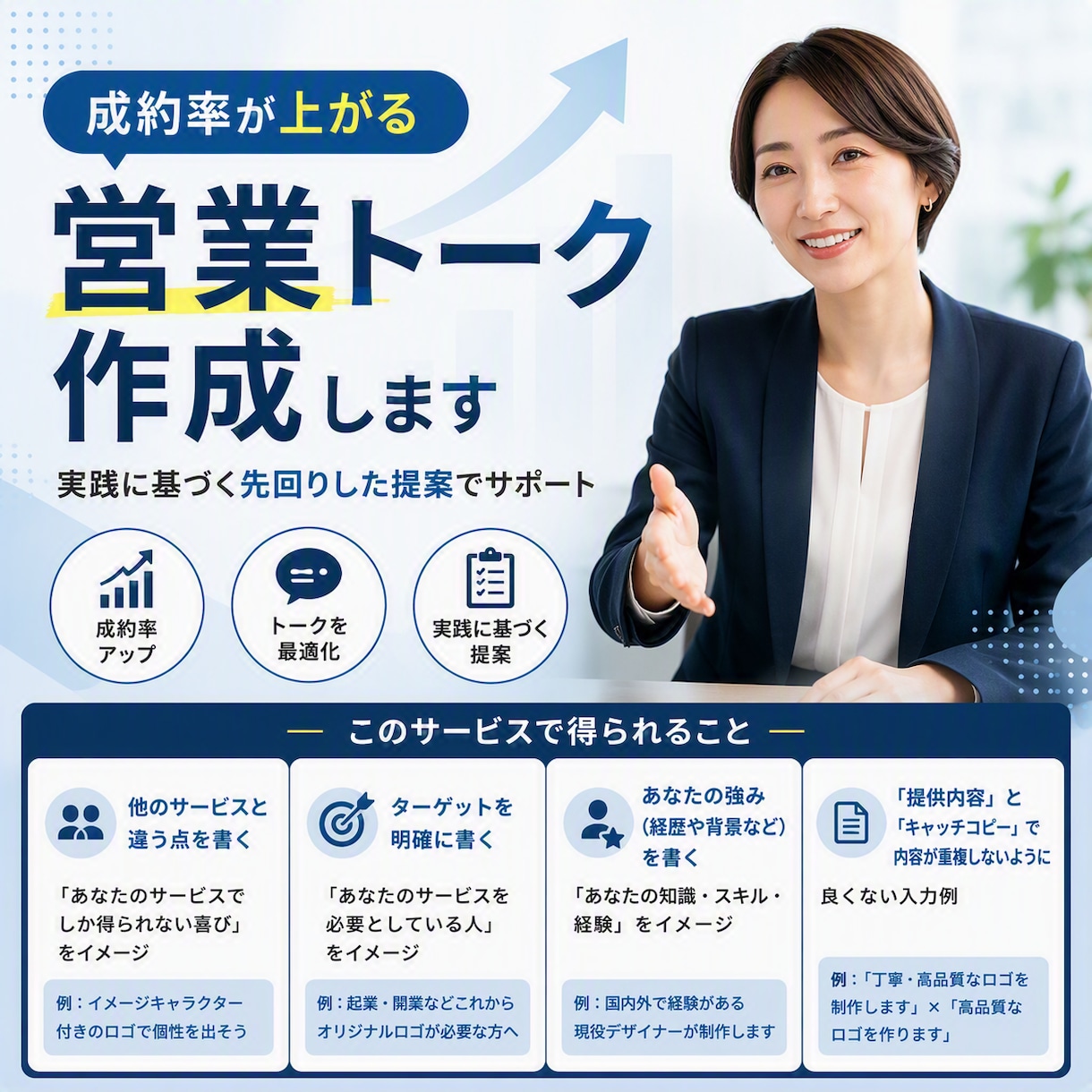 成約率が上がる営業(接客・SNS)トーク作成します 実践に基づく先回りした提案でサポート イメージ1