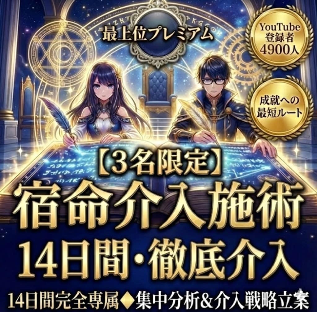 14日集中◆霊視と宿命介入で複雑愛を成就へ導きます 諦めかけた恋の最終手段。14日間の特別術で愛される現実へ イメージ1