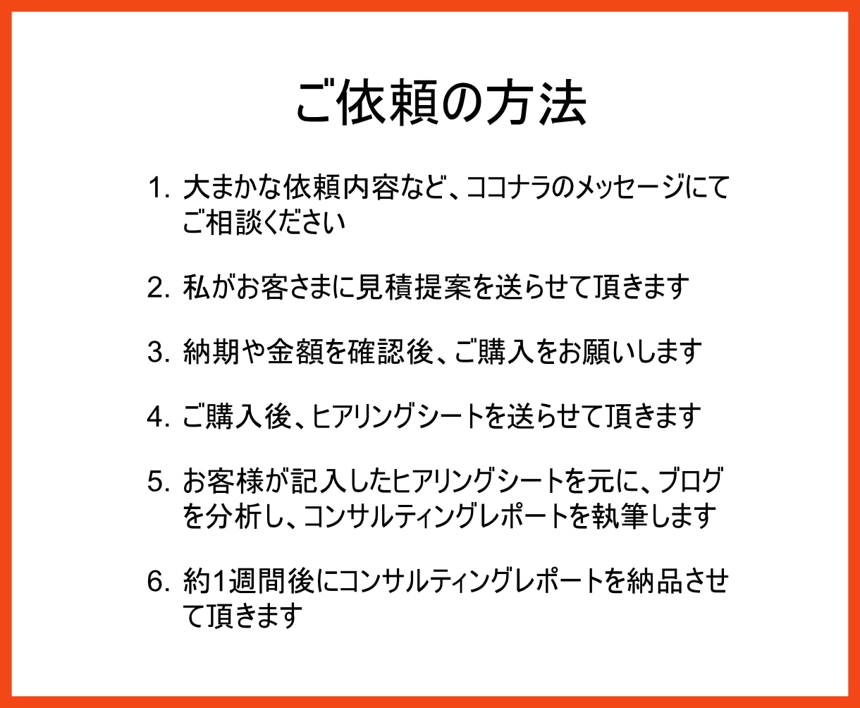 ブログのコンサルティングレポートを書きます 月間4万PVブロガーの視点で、アドバイスさせて頂きます イメージ5