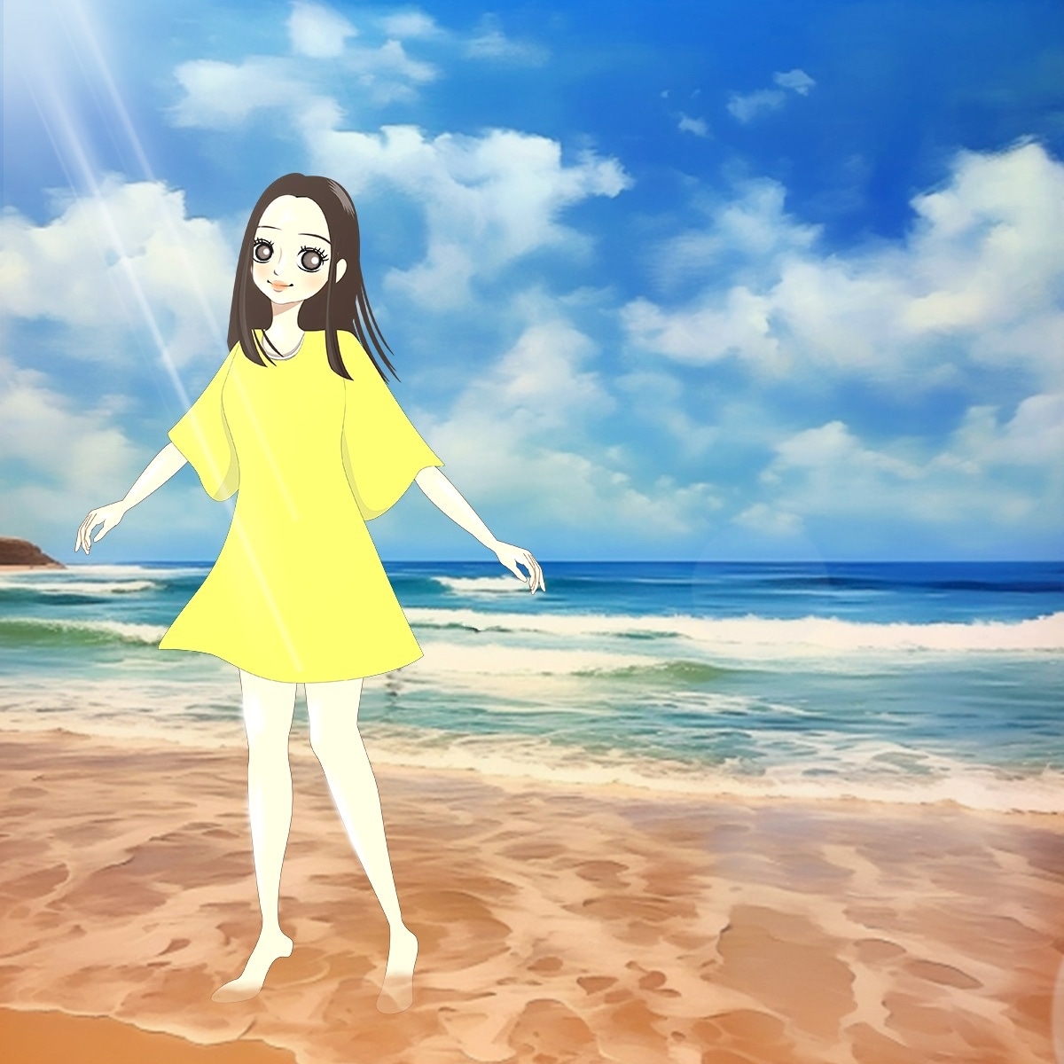 美容、メイク、ファッションなど…かわいい子作ります 女の子の全身イラスト『3種類のポーズ初回限定３名様まで』 イメージ6
