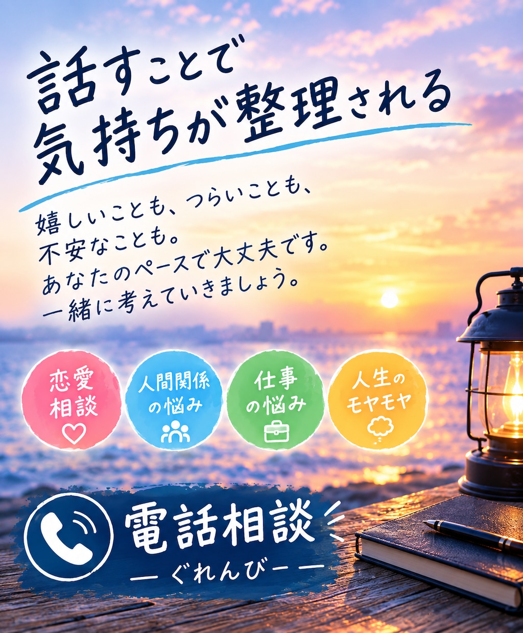 悩んでばっか、あなたの本音が見えるまで聞きます 否定もアドバイスも急がず、最後まで受け止めます イメージ1