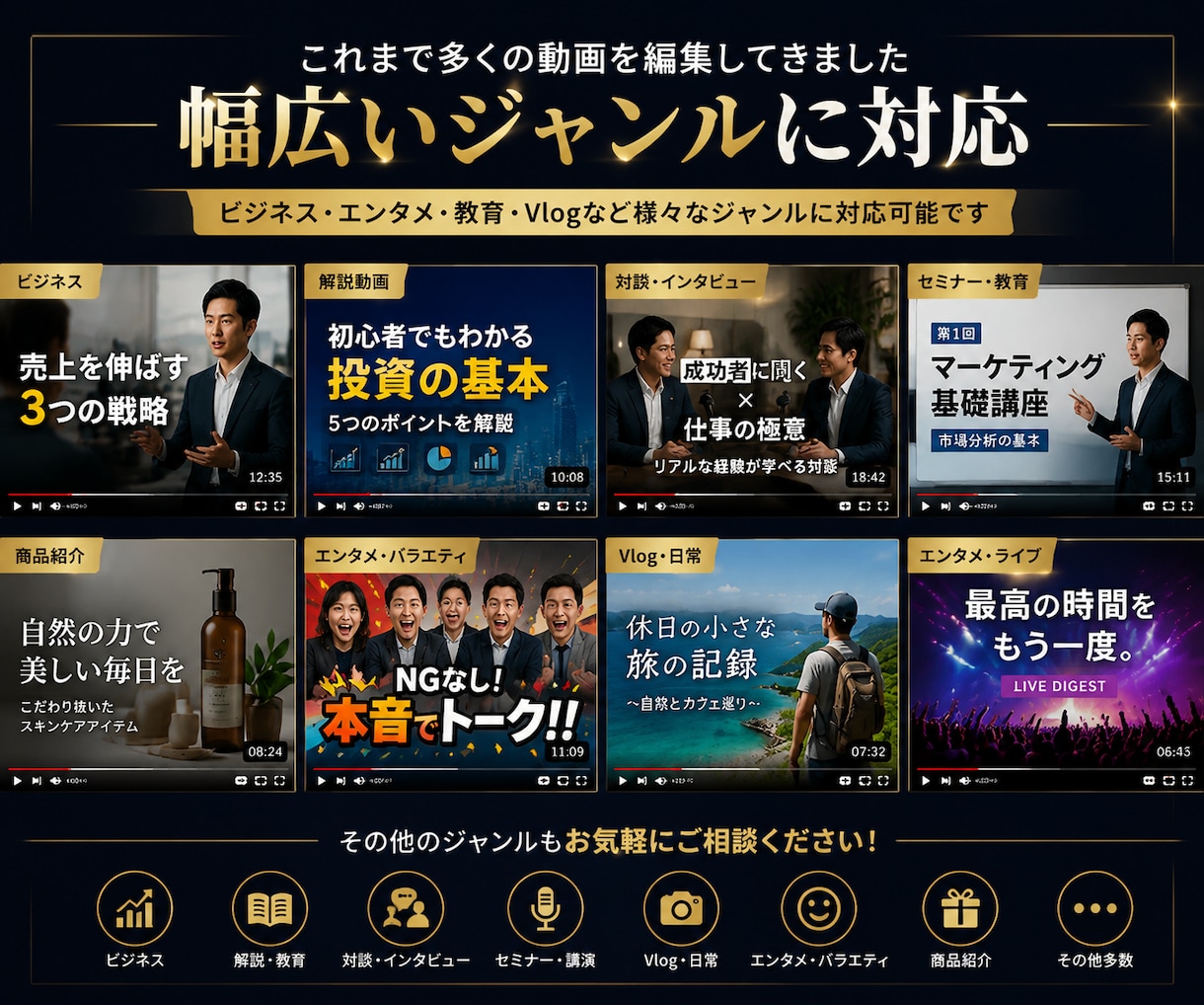 最後まで見られるYouTube動画を編集し集します ビジネス・解説・バラエティまで幅広く対応 イメージ2