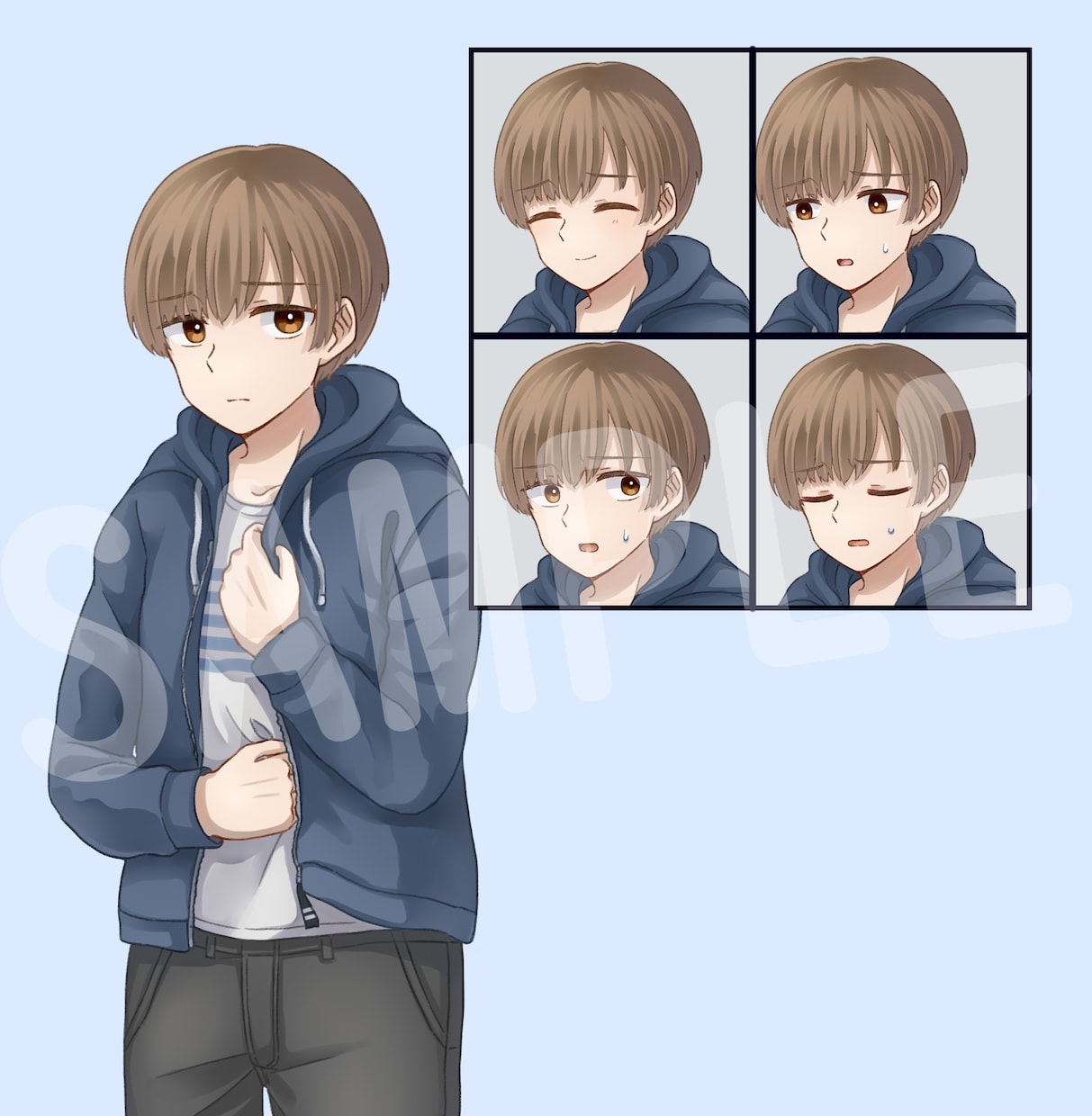 ゲーム・TRPG等に使える立ち絵お描きします ゲーム制作応援！表情差分セット イメージ4