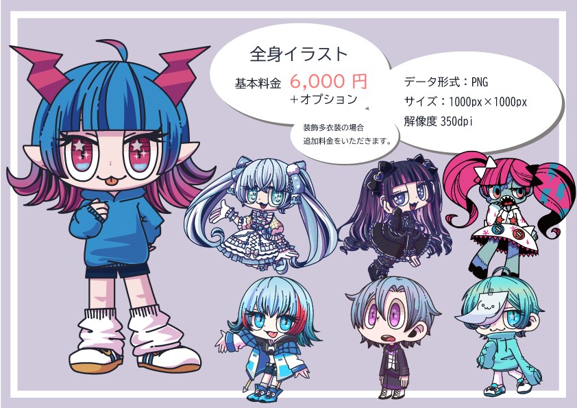 ミニキャラ描きます アイコン、サムネイル、グッズ商用利用OK！ イメージ2