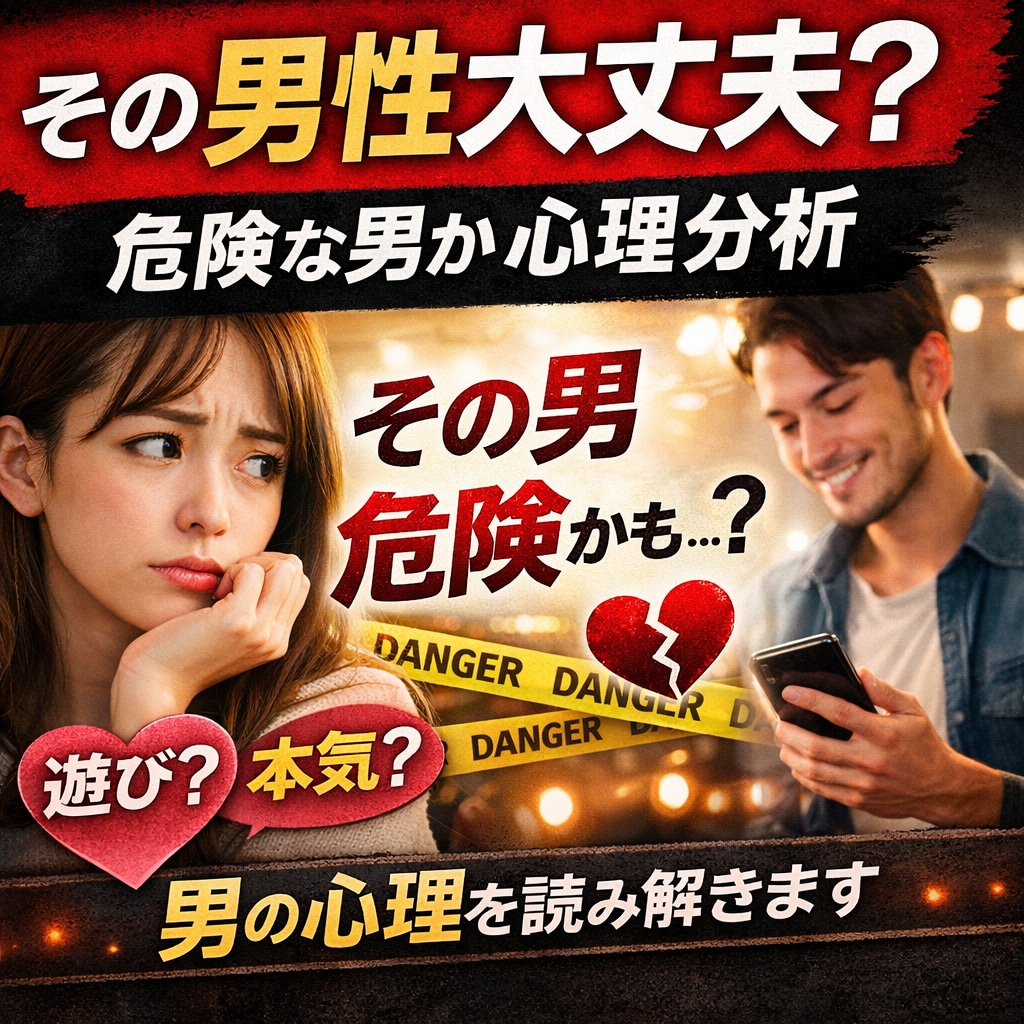 その男性大丈夫？危険な男か心理分析します 遊び？本気？男の心理を読み解きます イメージ1