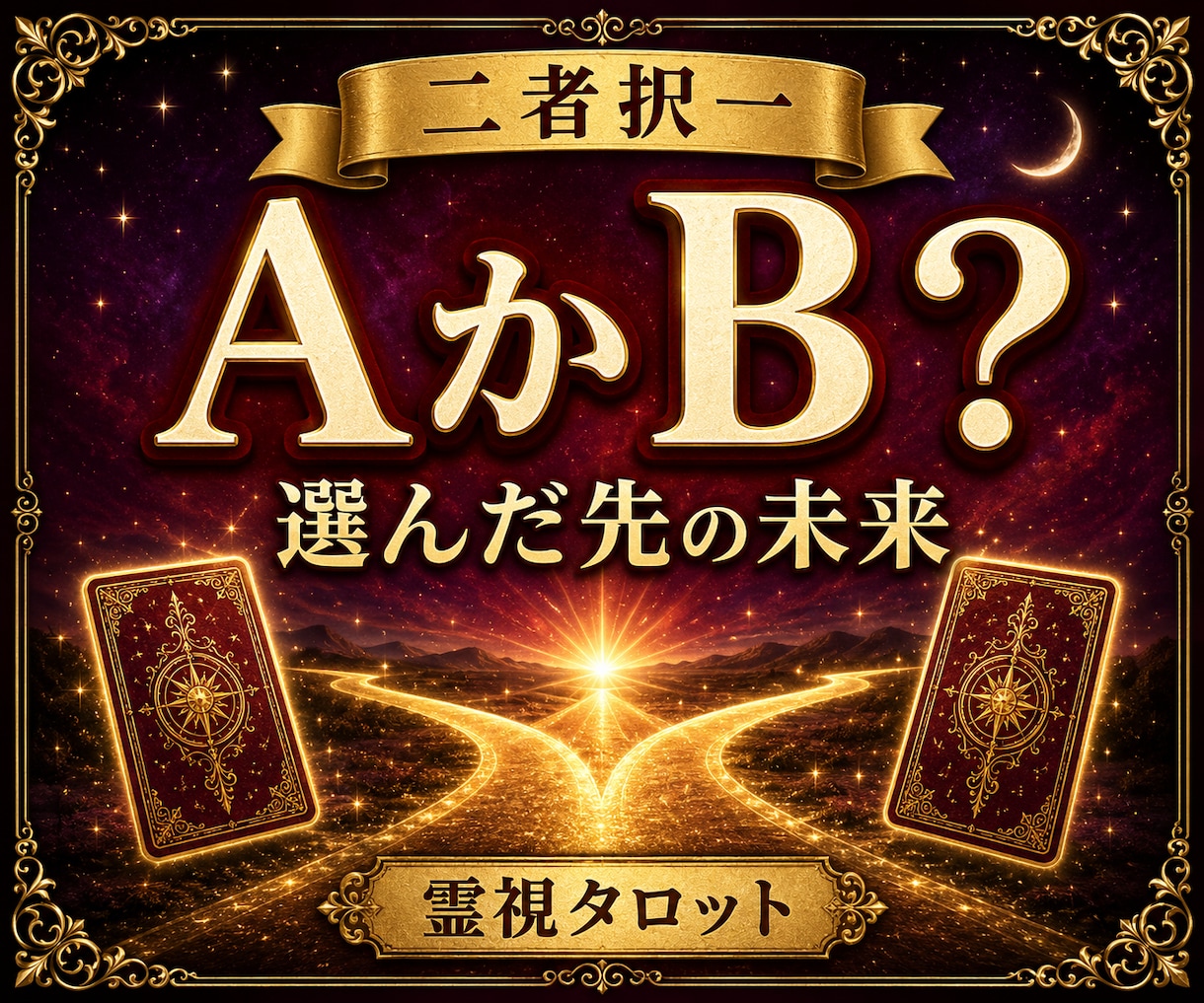 二者択一｜AかBの未来を霊視タロットで占います YES／NO｜選んだ先の未来を比較し進むべき道をお伝えします イメージ1