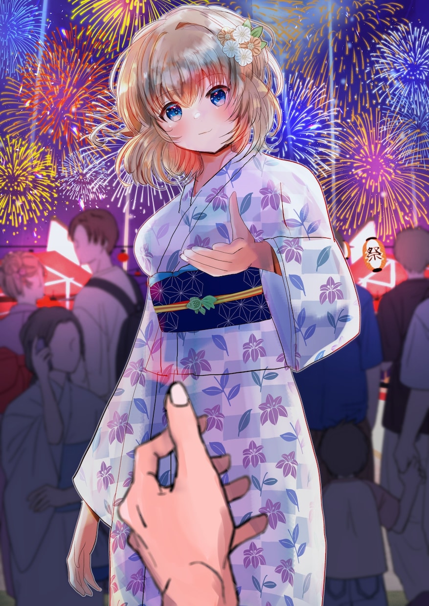 映えるアイコン・一枚絵描きます 色鮮やかで綺麗な雰囲気のイラストをお届け！ イメージ3
